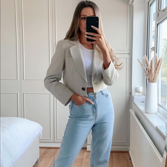 Zara Jackets & Blazers - Zara Linen Blend Cropped Blazer